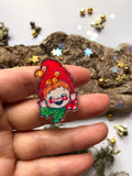 Pin y llavero de acrílico "duende con cascabeles"