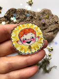 Pin y llavero de acrílico "duende estrella"