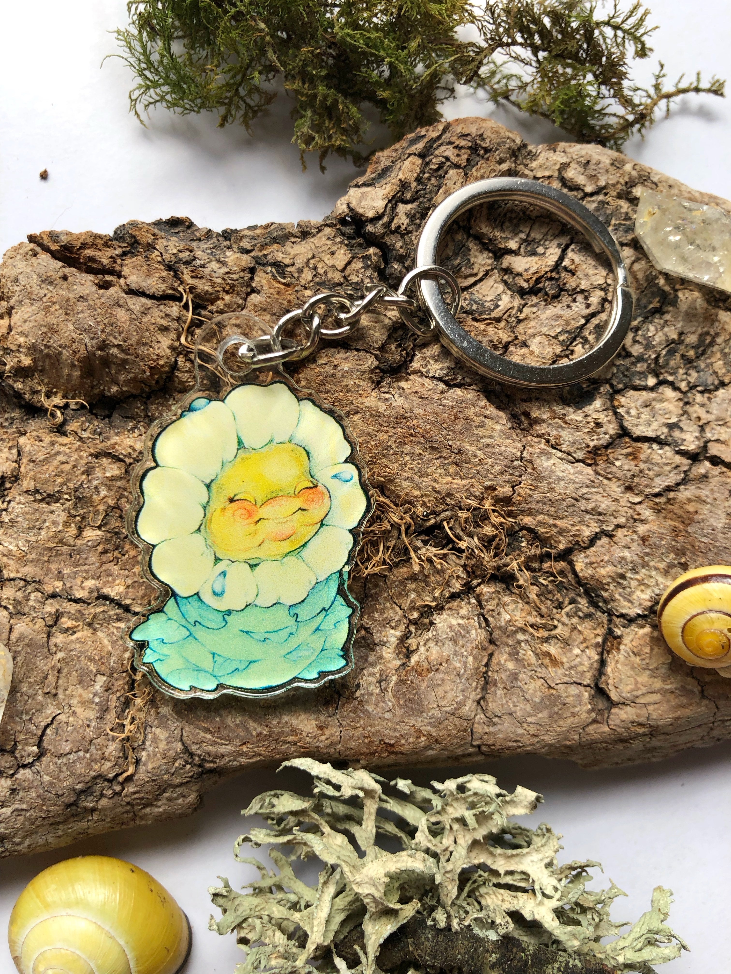 Pin y llavero de acrílico "margarita"
