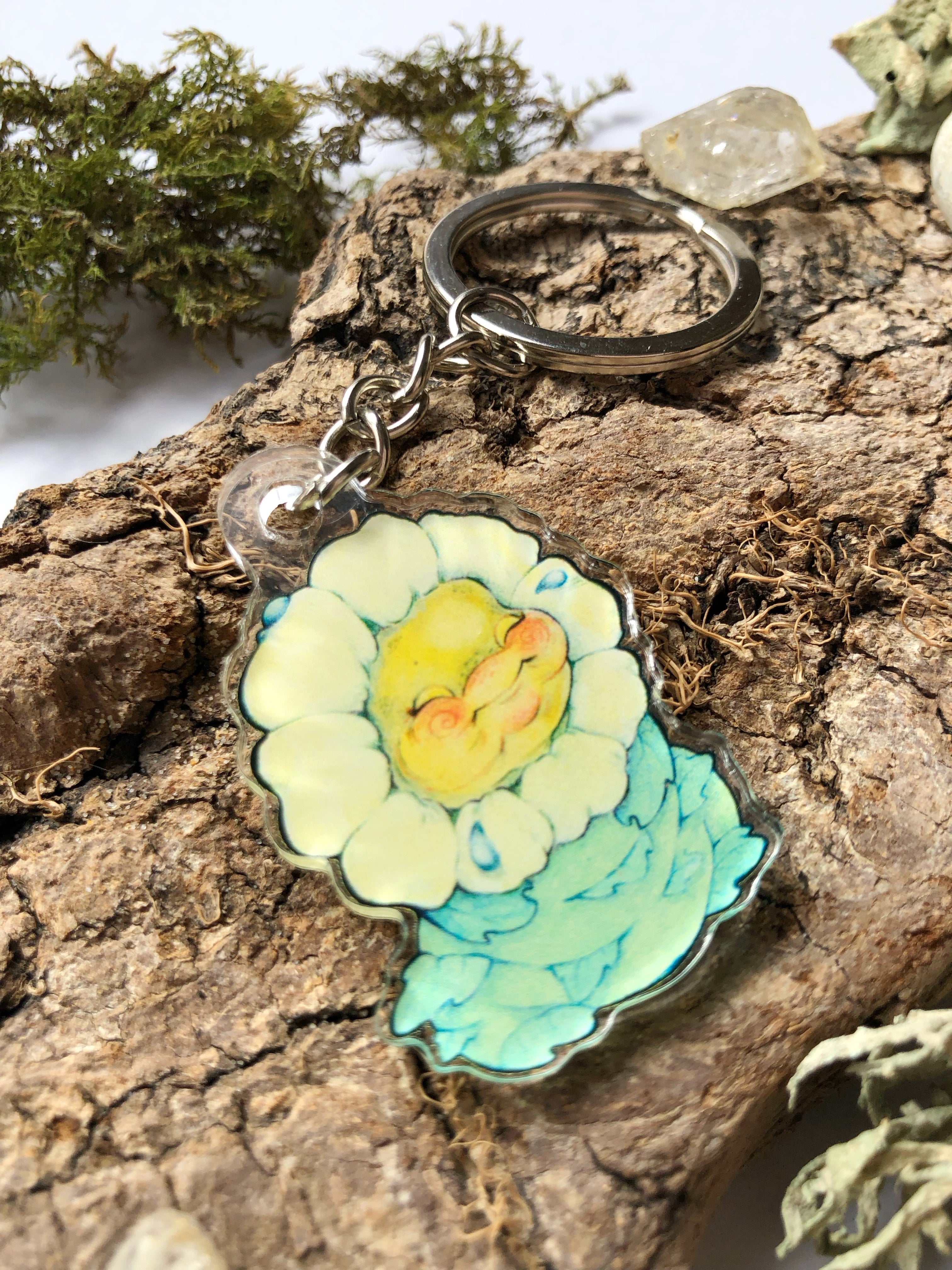 Pin y llavero de acrílico "margarita"