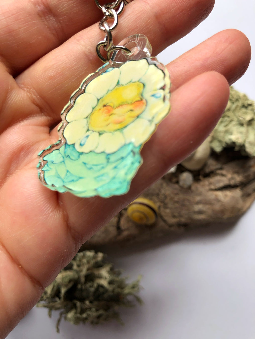 Pin y llavero de acrílico "margarita"