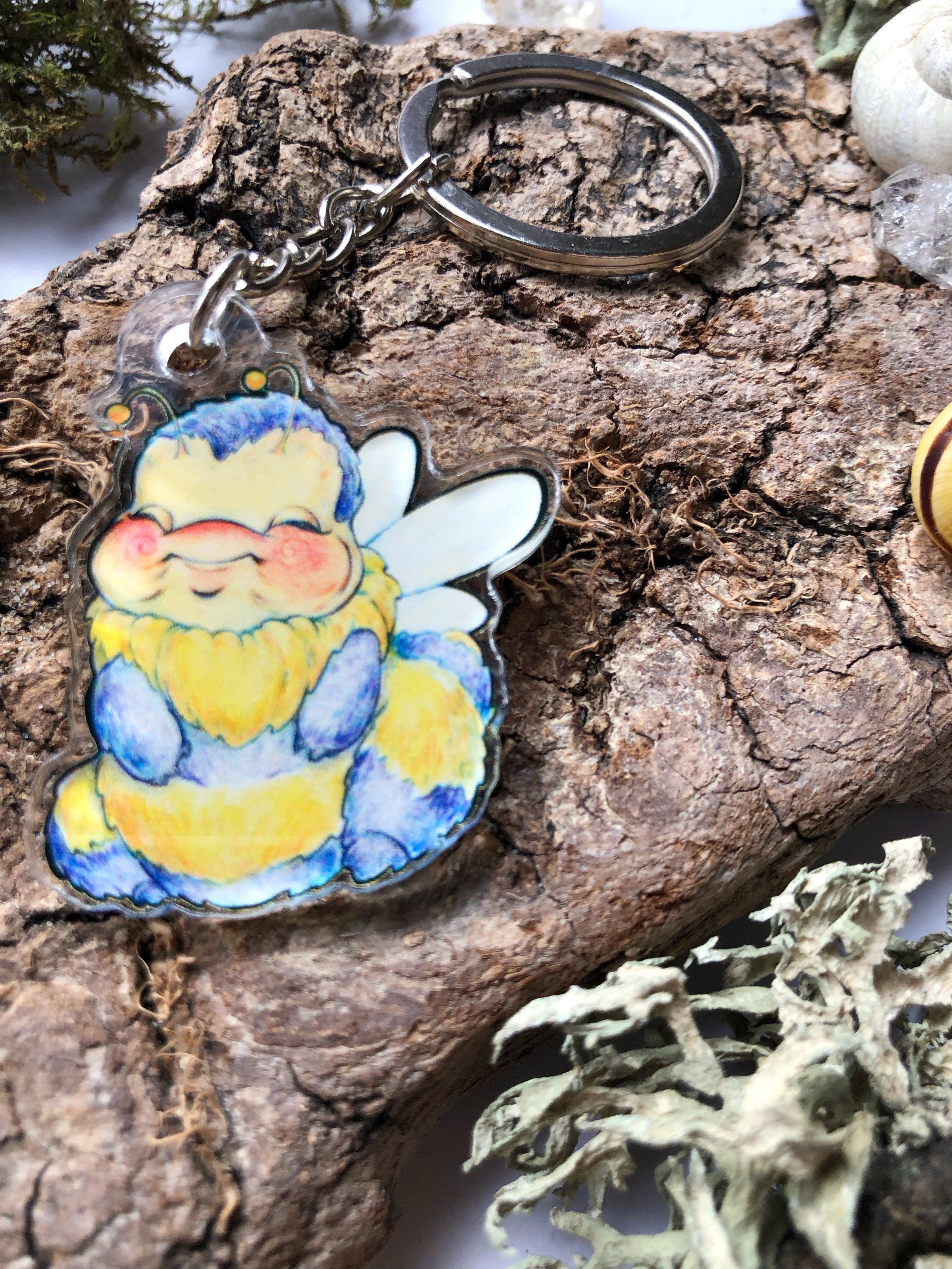 Pin y llavero de acrílico "abejita"