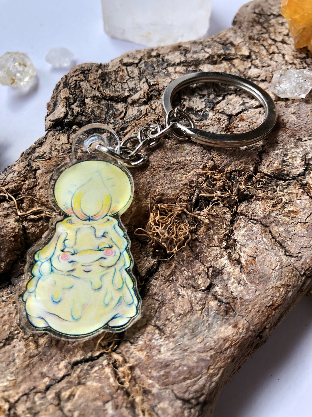 Pin y llavero de acrílico "velita"
