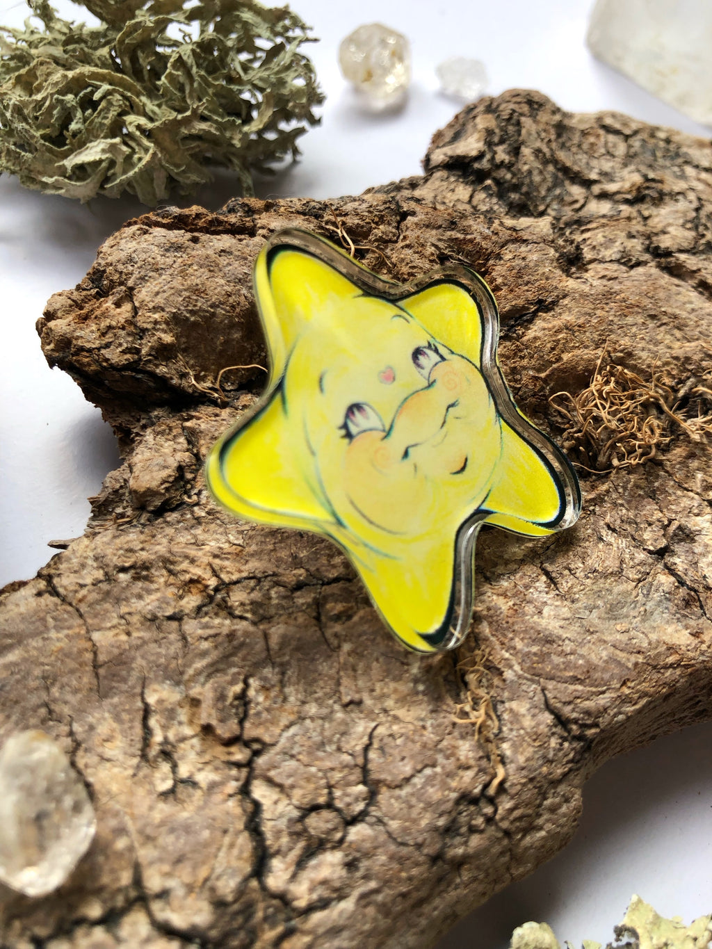 Pin y llavero de acrílico "estrellita"