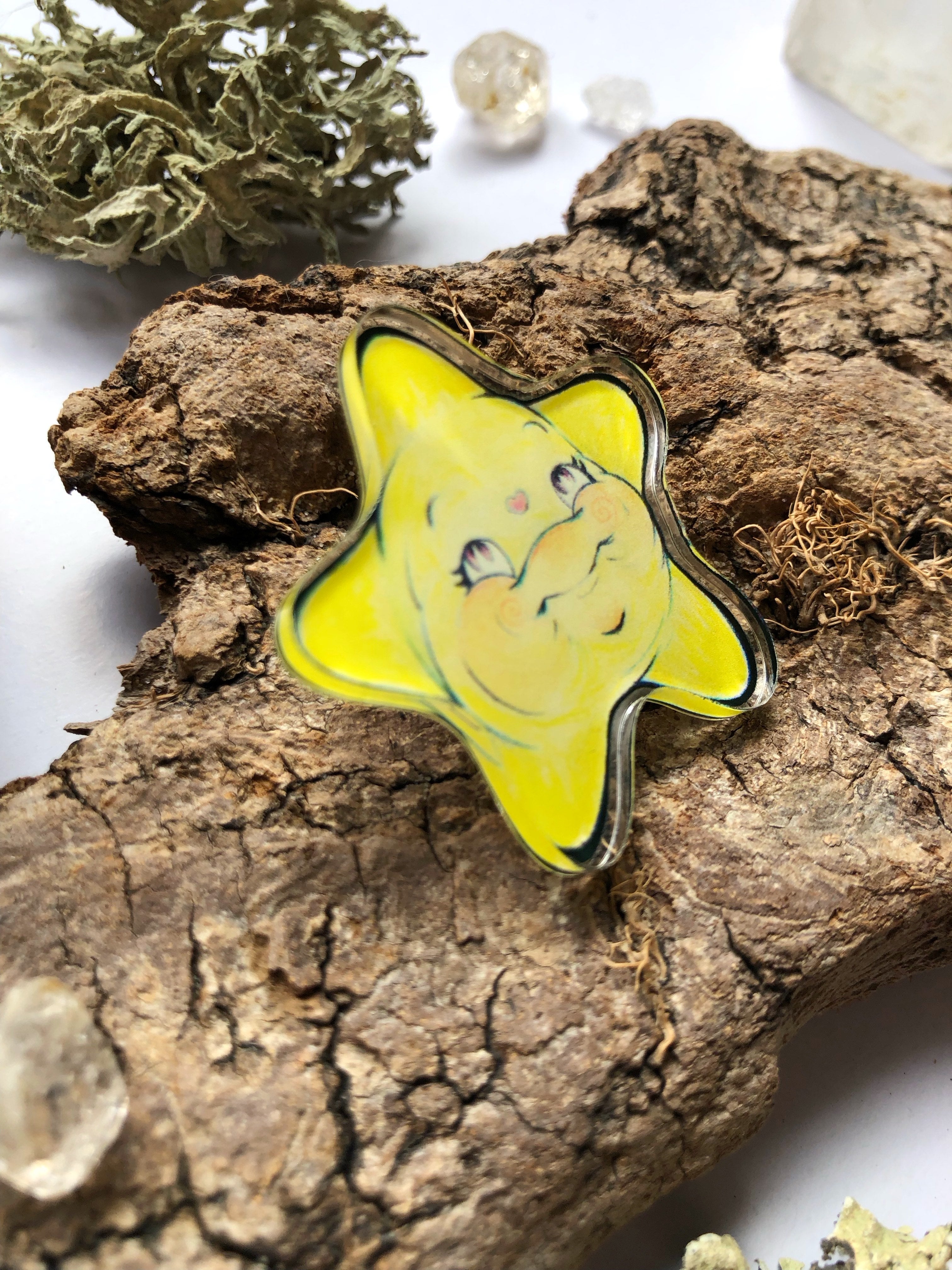 Pin y llavero de acrílico "estrellita"