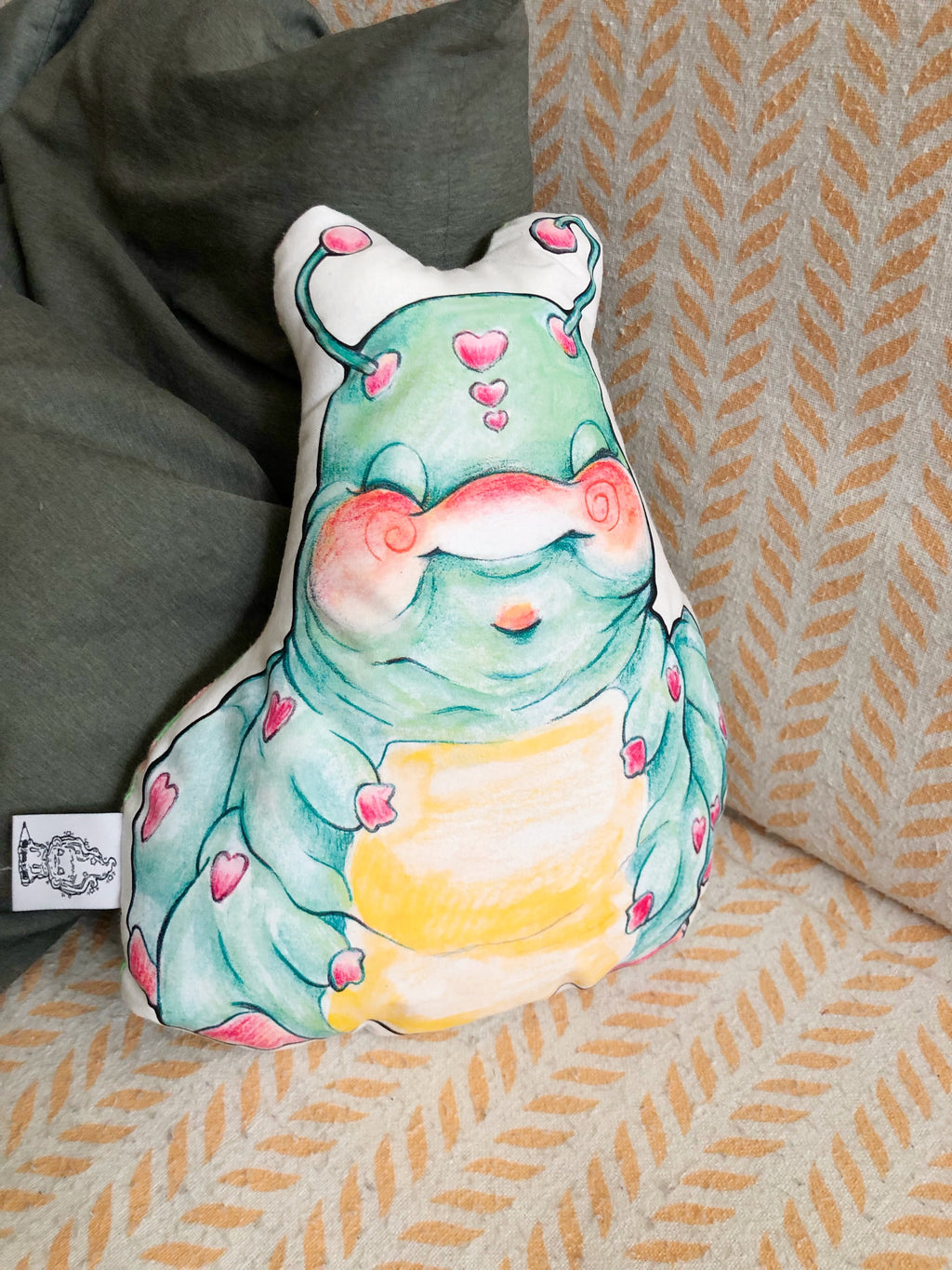 Muñeco de tela "oruga"