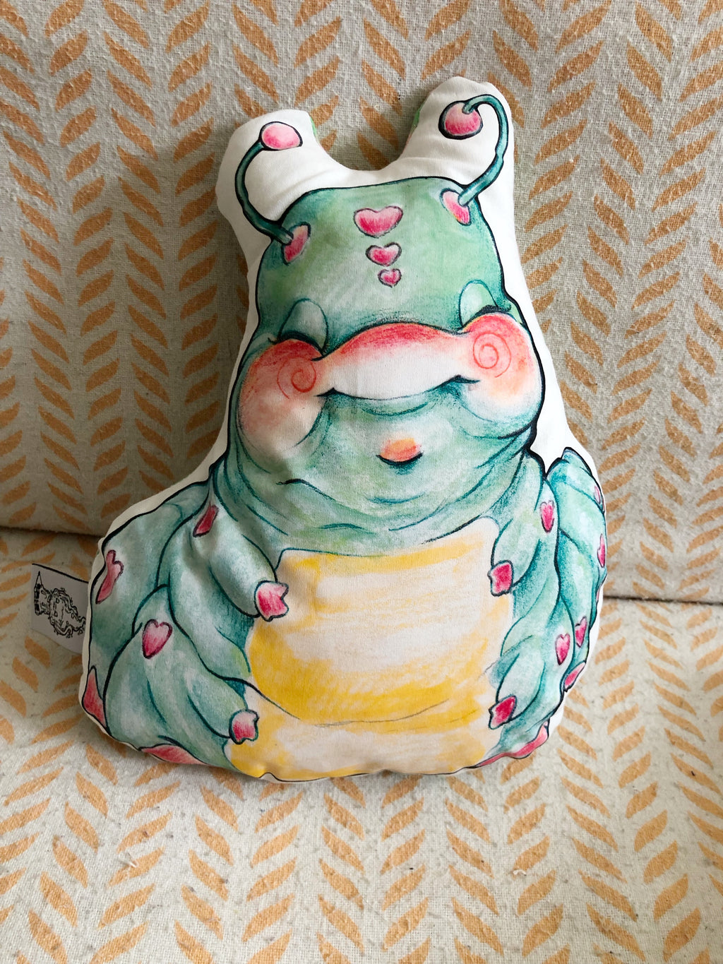 Muñeco de tela "oruga"