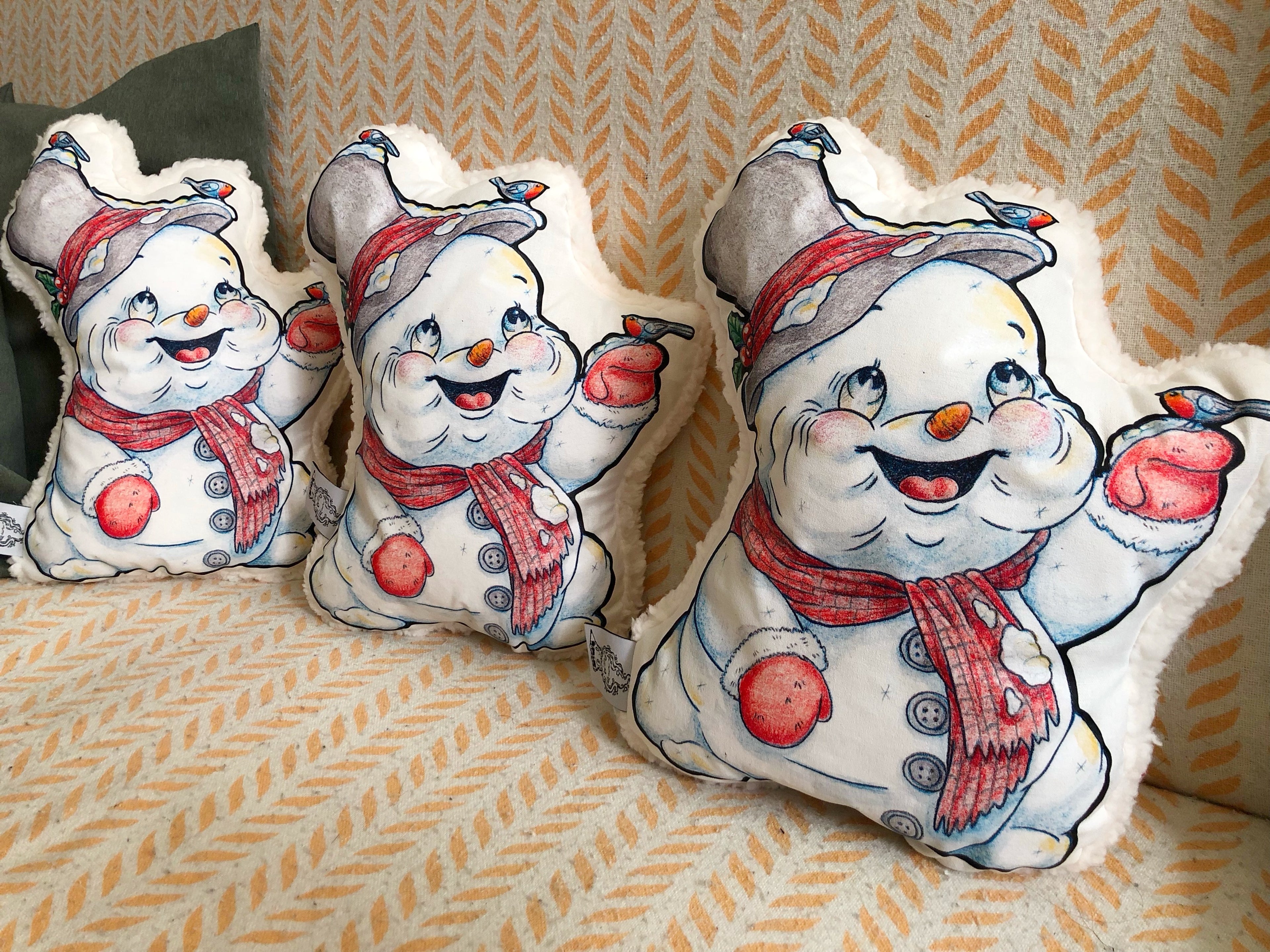 Muñeco de tela "muñeco de nieve"