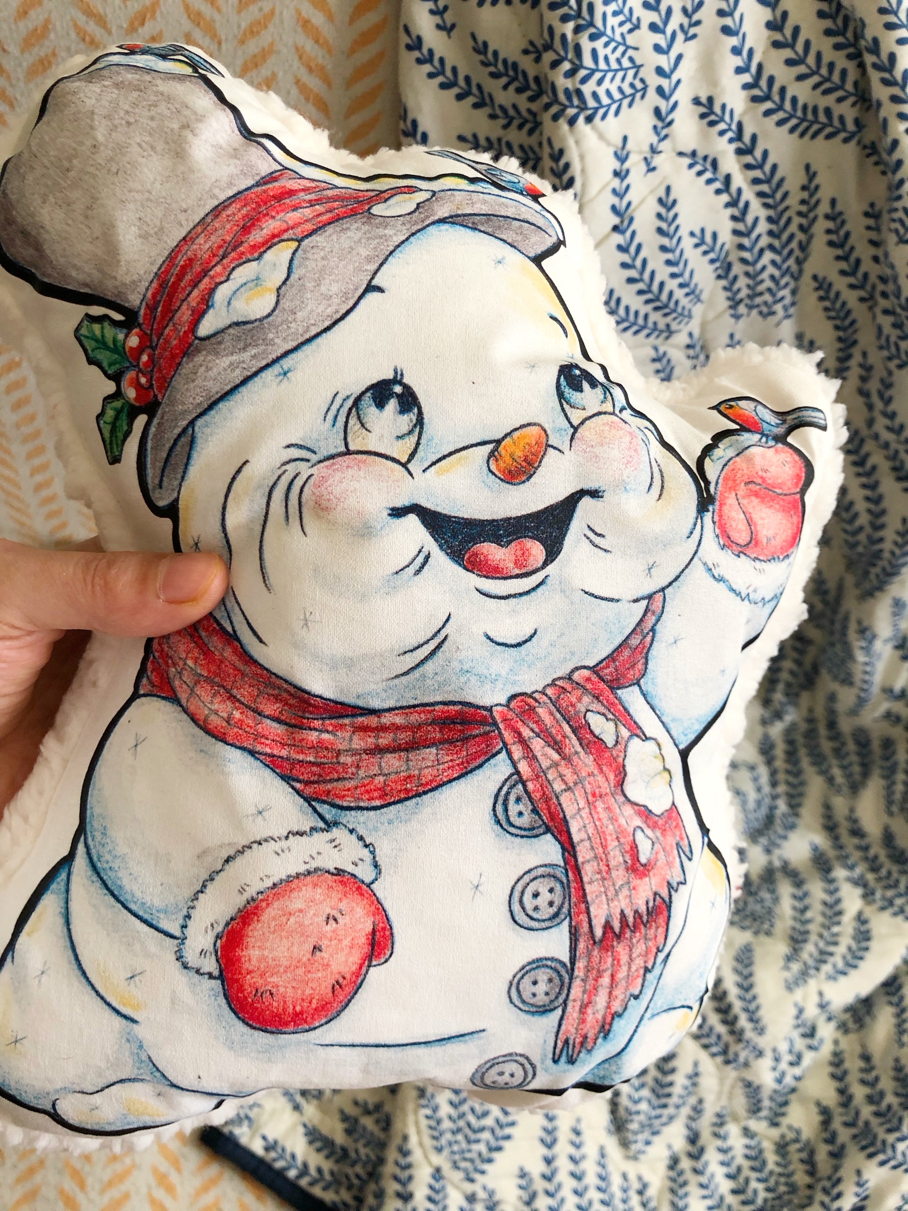 Muñeco de tela "muñeco de nieve"