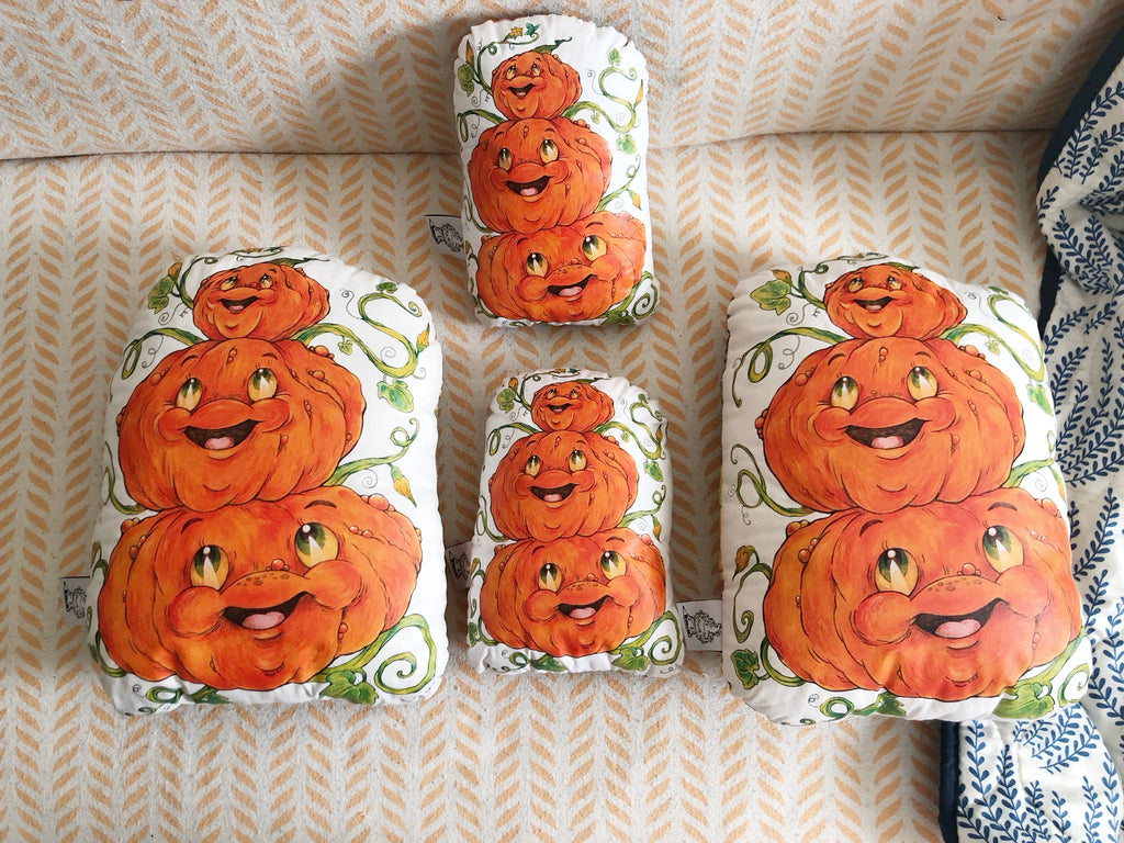 Cojín decorativo "calabaza triple"