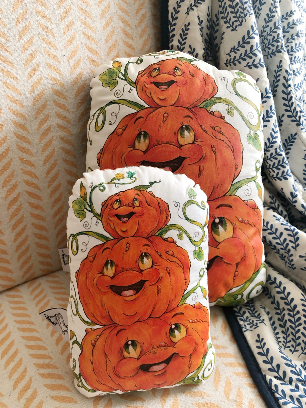 Cojín decorativo "calabaza triple"