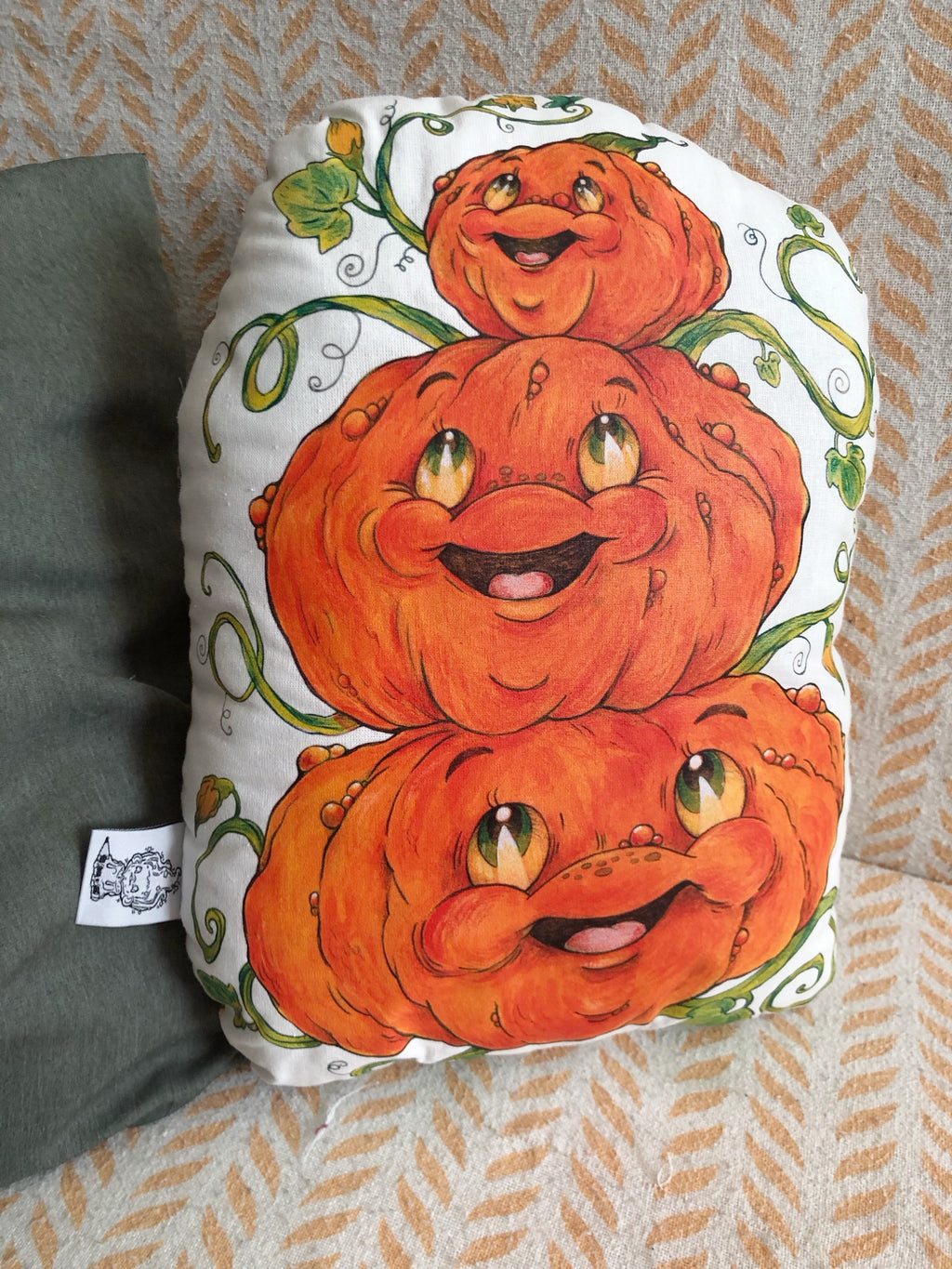 Cojín decorativo "calabaza triple"