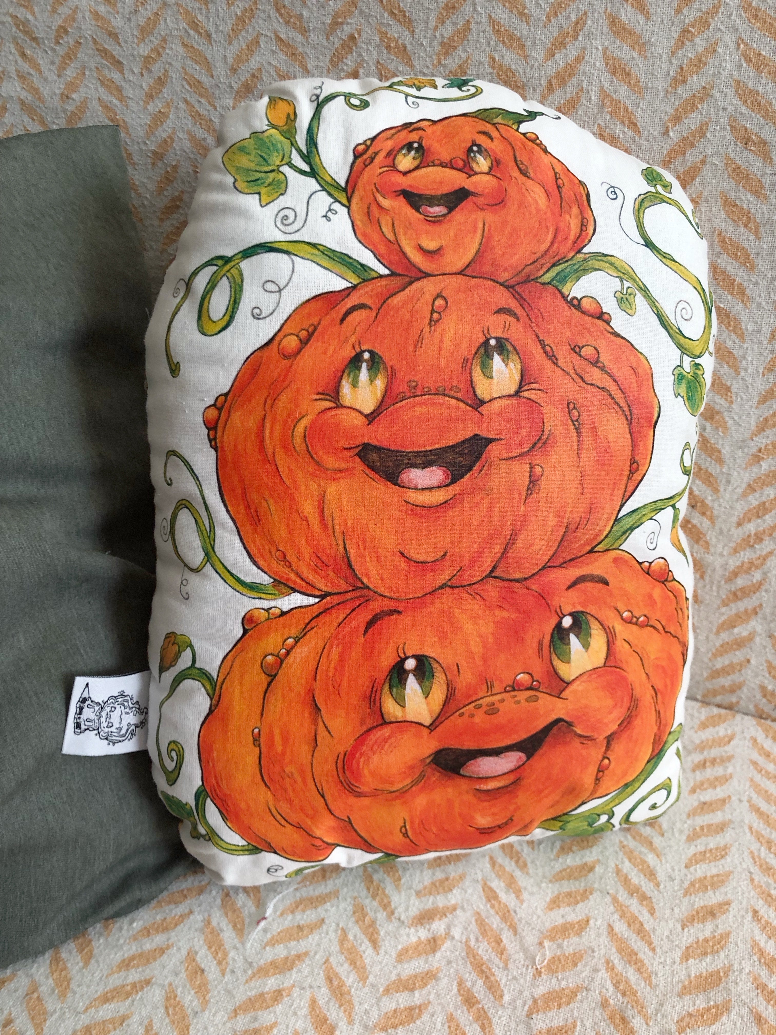 Cojín decorativo "calabaza triple"