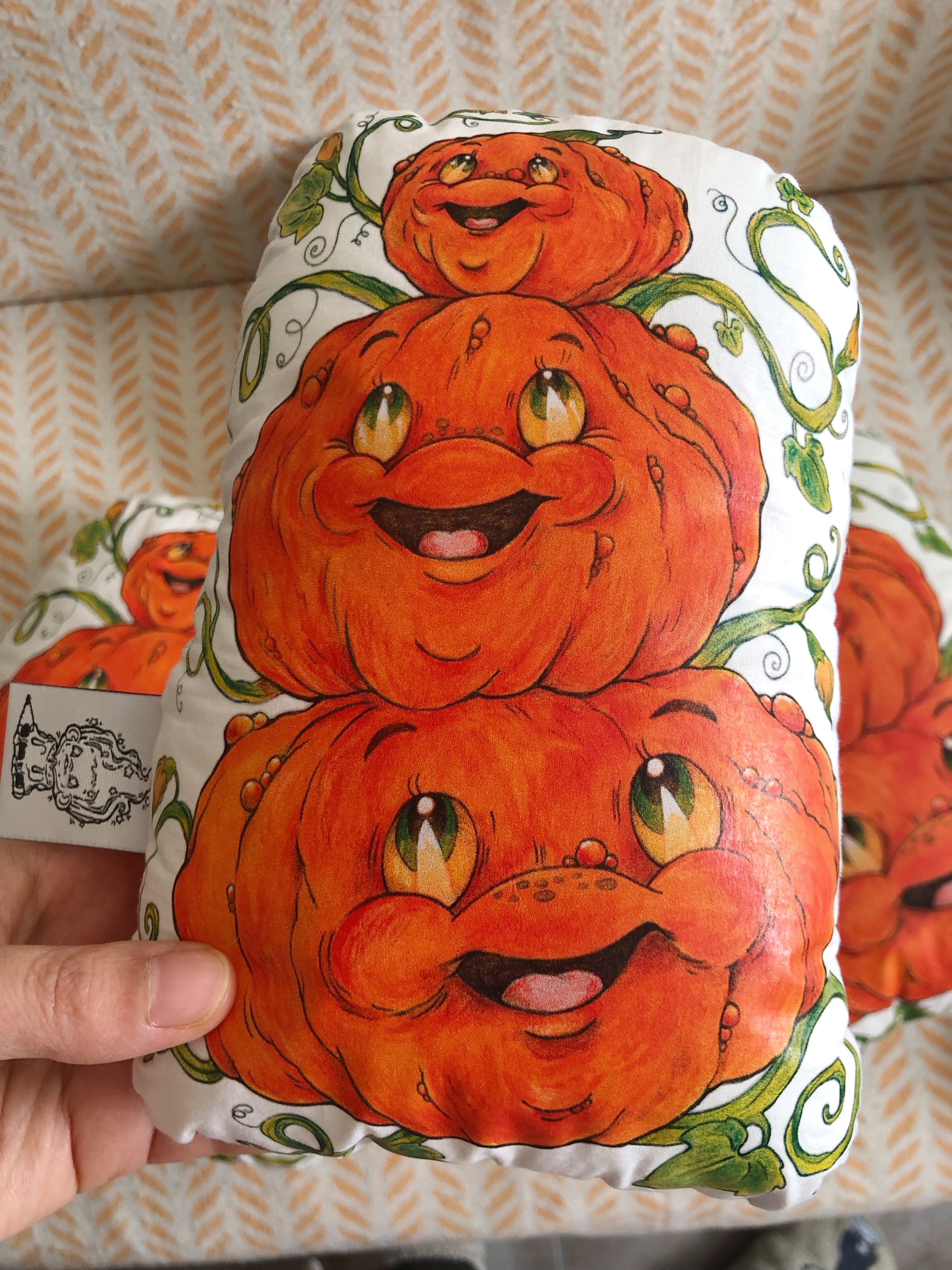 Cojín decorativo "calabaza triple"