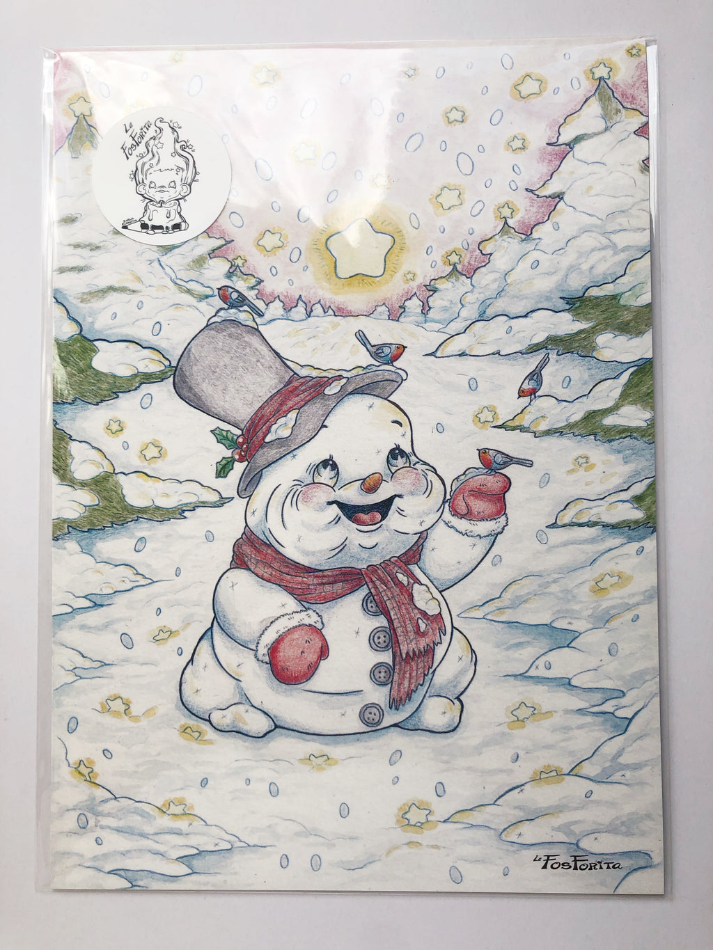 Lámina impresa "muñeco de nieve"