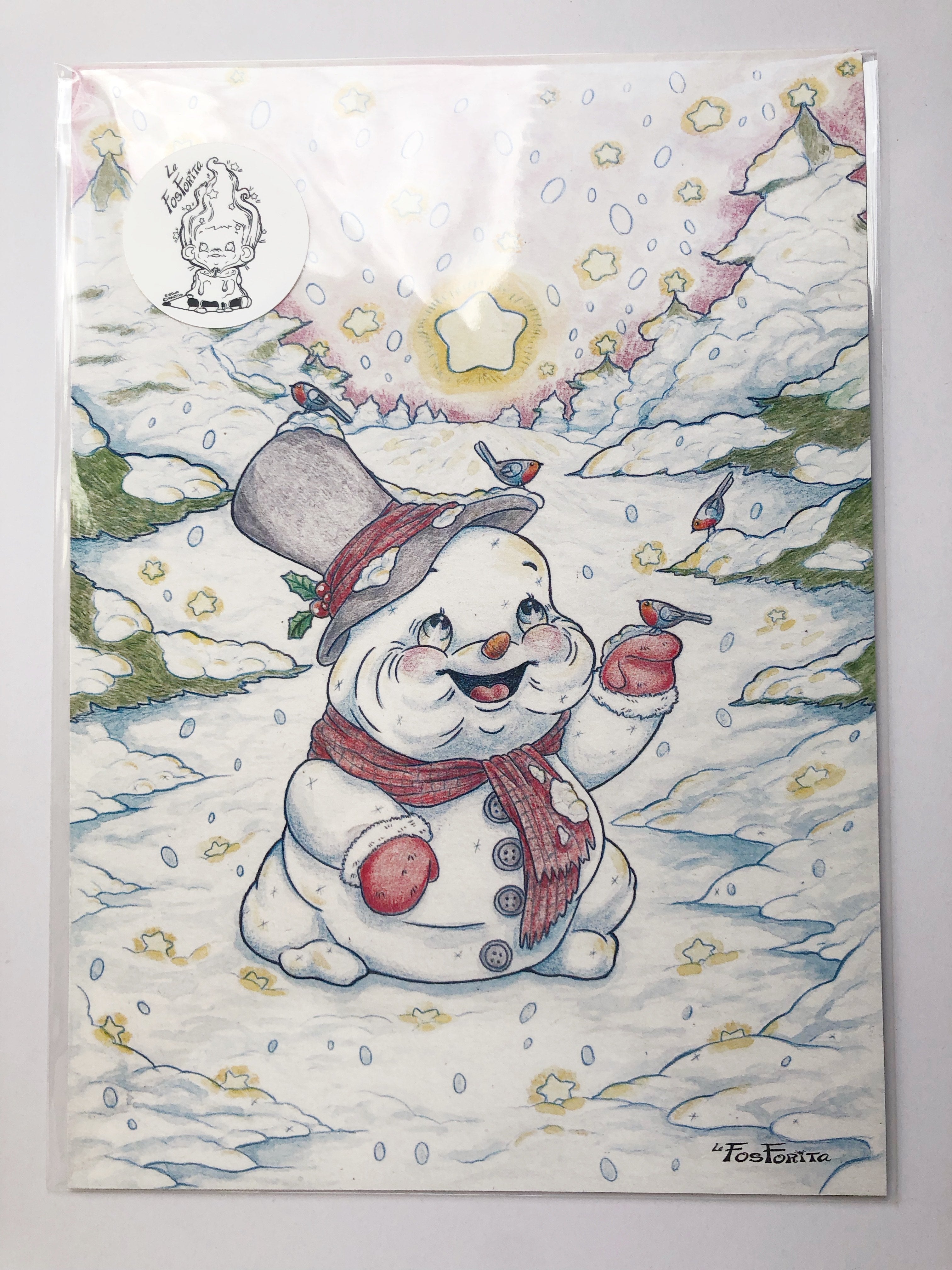 Lámina impresa "muñeco de nieve"