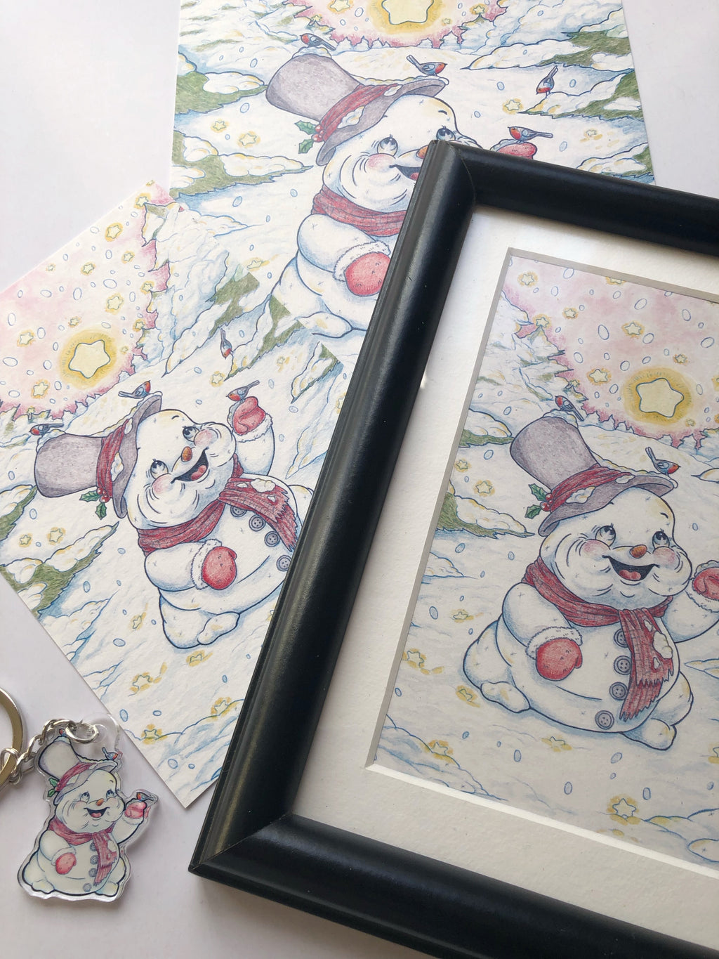 Lámina impresa "muñeco de nieve"